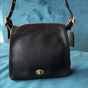 Vintage Coach black leather